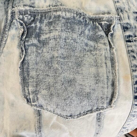 Y2k Acid Wash Jean Jacket Medium Casual Versatile Distressed 90s Upcycle It READ - Picture 13 of 14